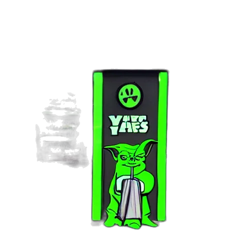 3d render, green, yoda, themed transparent PNG cut-out