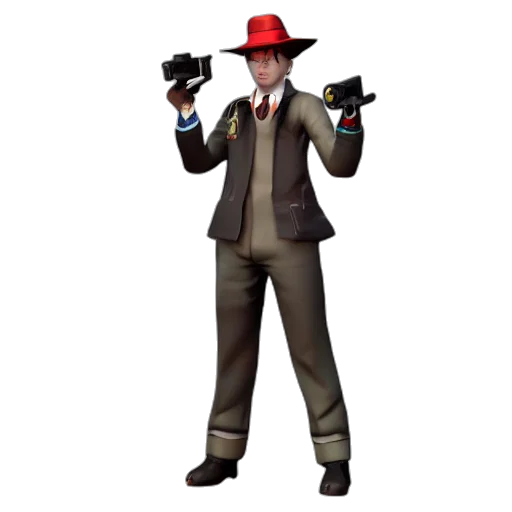 staff, hat, jacket, weapon transparent PNG cut-out
