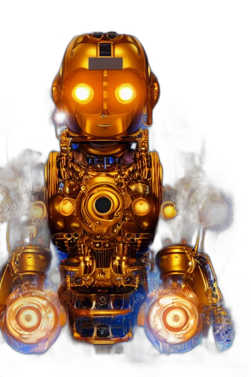 robot, concept art, 3d render, portrait transparent PNG cut-out