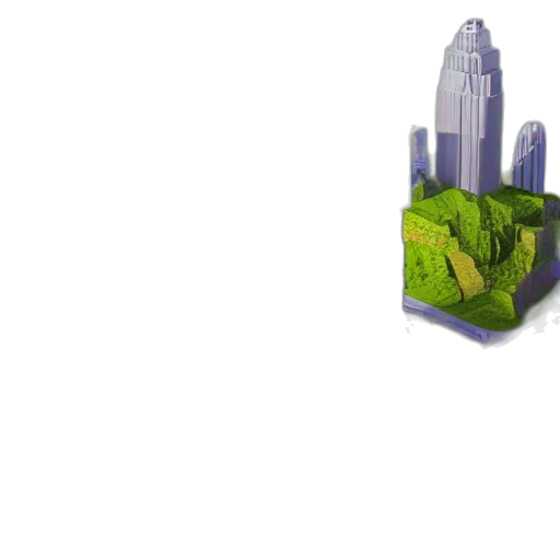 building, robot, bottle, 3d render transparent PNG cut-out