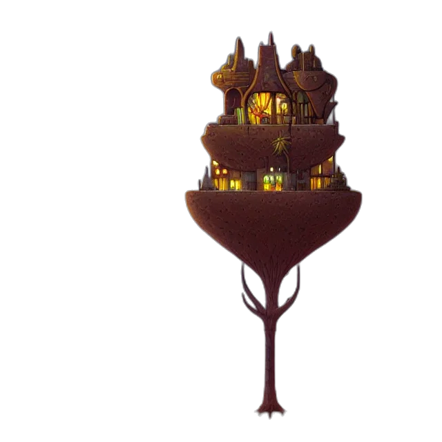 crown, tree, furniture, staff transparent PNG cut-out