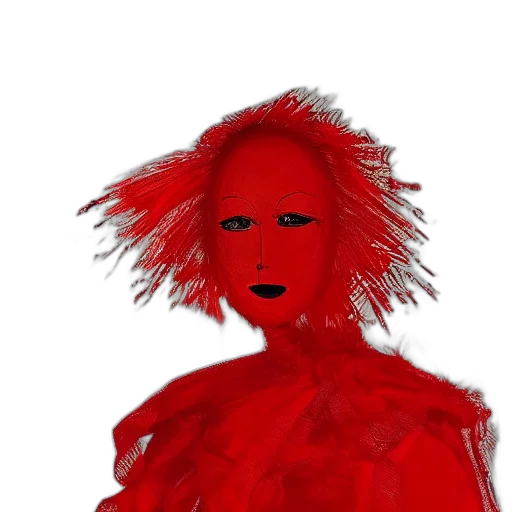 hair, creature, mask, face transparent PNG cut-out