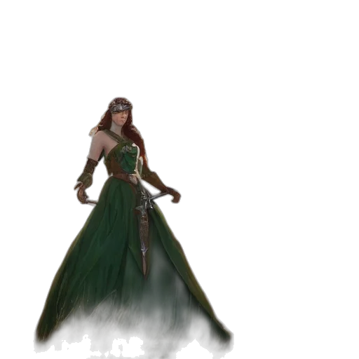 dress, sword, fantasy art, concept art transparent PNG cut-out