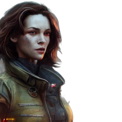 jacket, concept art, cyberpunk, fantasy art transparent PNG cut-out