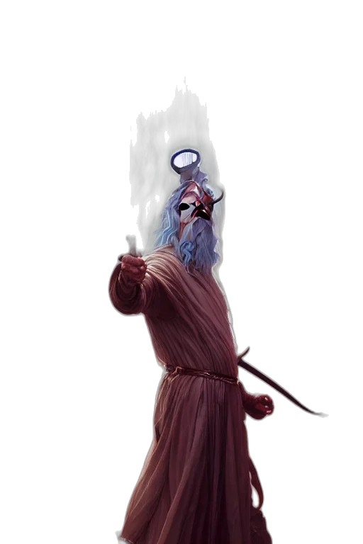 staff, mask, sword, creature transparent PNG cut-out