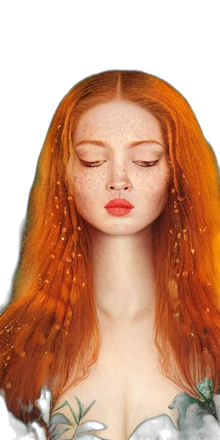 hair, face, jewelry, crown transparent PNG cut-out