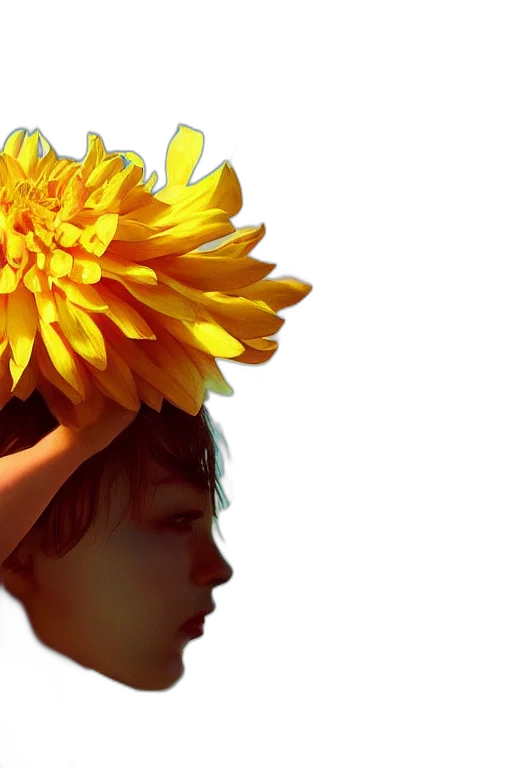 crown, flower, hat, photorealistic transparent PNG cut-out
