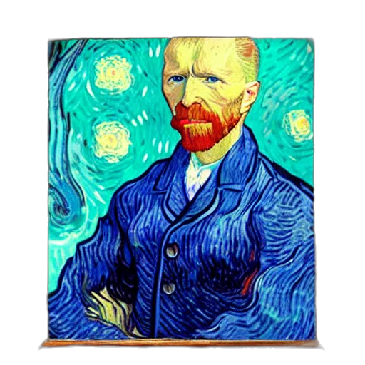 jacket, face, oil painting, photorealistic transparent PNG cut-out