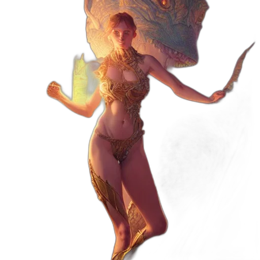 dragon, creature, dress, concept art transparent PNG cut-out