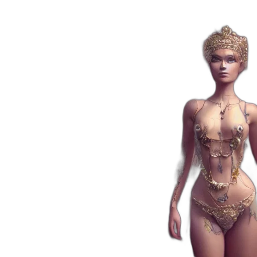 crown, dress, jewelry, concept art transparent PNG cut-out
