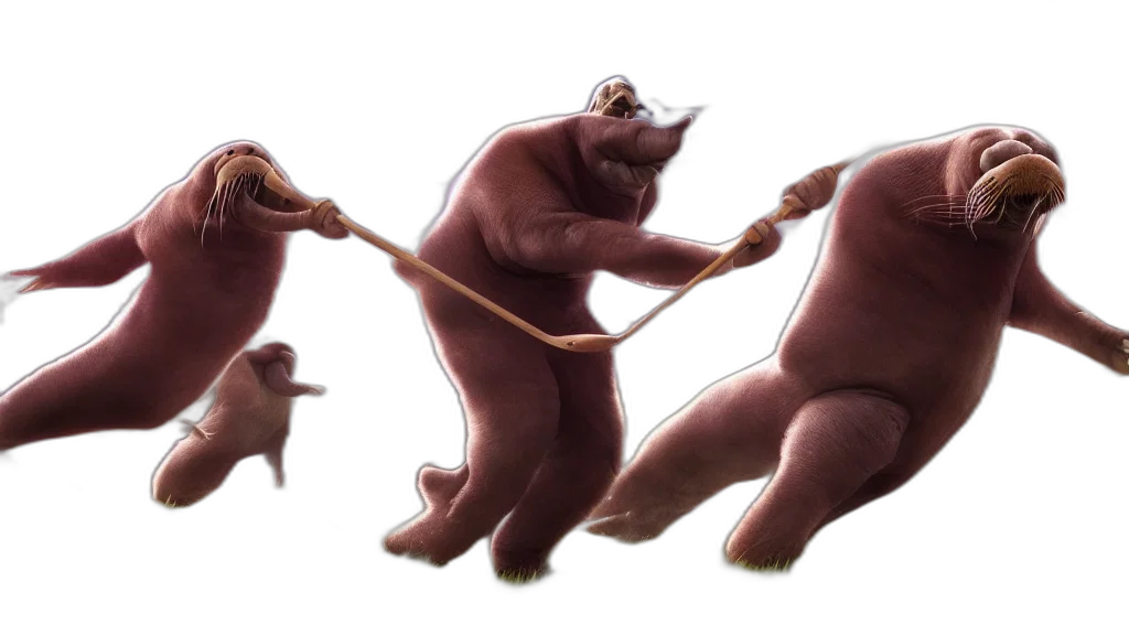 concept art, 3d render, photorealistic, walrus transparent PNG cut-out