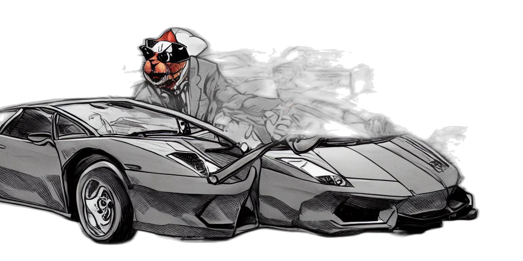 car, concept art, cartoon, comic book art transparent PNG cut-out