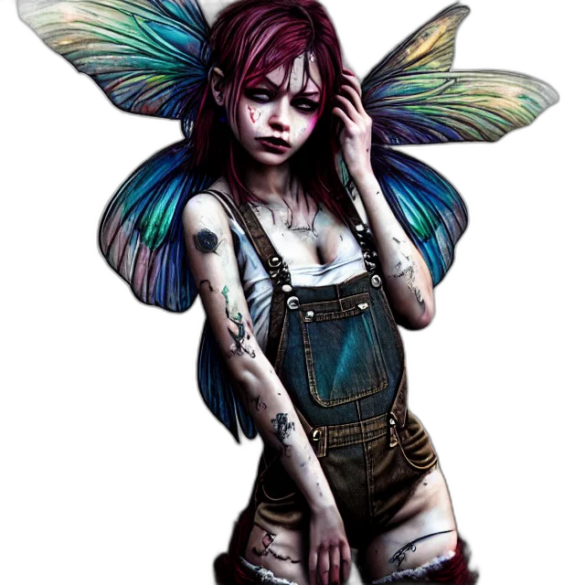 creature, fantasy art, concept art, cyberpunk transparent PNG cut-out
