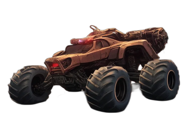 car, weapon, concept art, 3d render transparent PNG cut-out