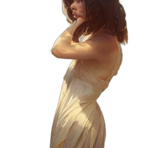 dress, staff, face, creature transparent PNG cut-out