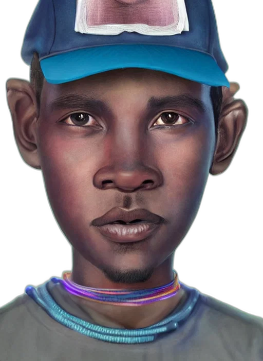 face, hat, photorealistic, concept art transparent PNG cut-out