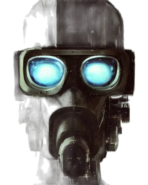 robot, mask, face, weapon transparent PNG cut-out
