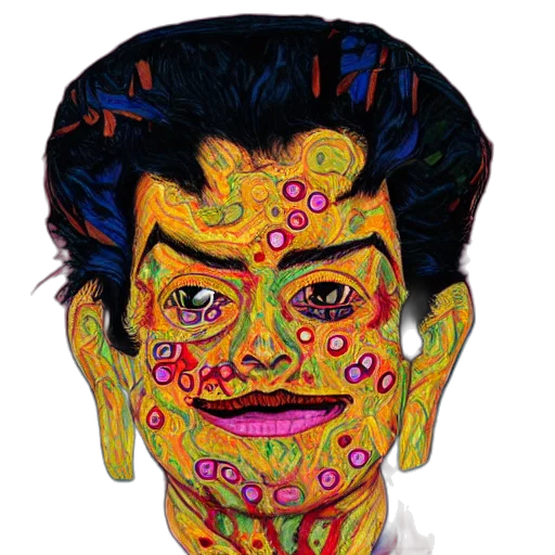face, mask, cartoon, pixel art transparent PNG cut-out
