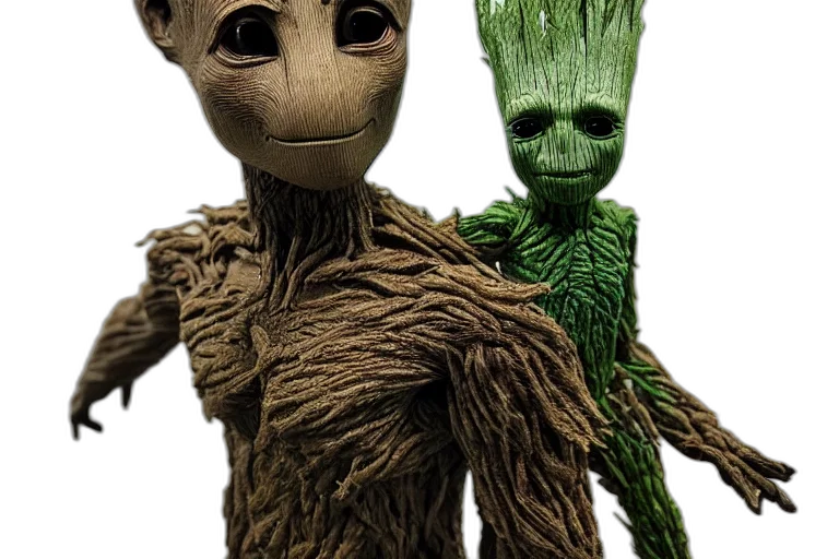 creature, tree, mask, staff transparent PNG cut-out