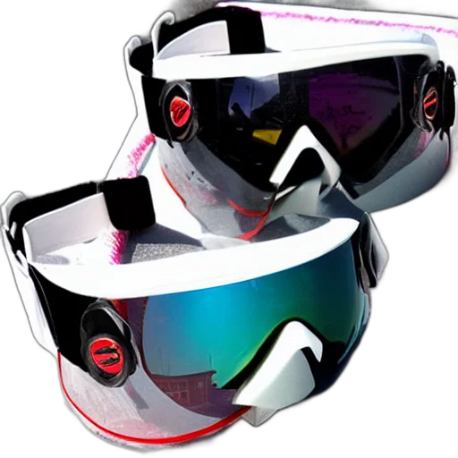 3d render, ski, goggles transparent PNG cut-out