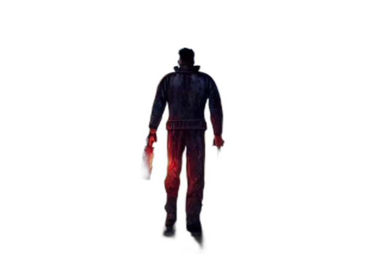 jacket, staff, creature, weapon transparent PNG cut-out