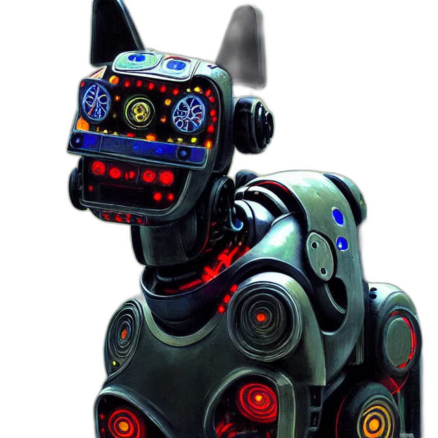 robot, animal, staff, weapon transparent PNG cut-out