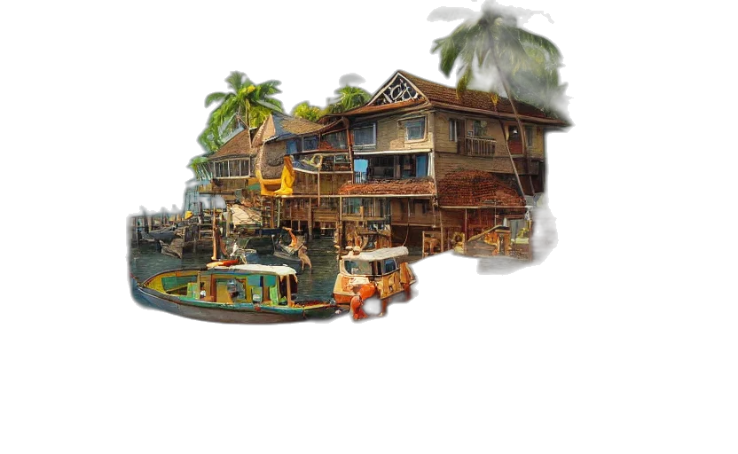 building, concept art, 3d render, photorealistic transparent PNG cut-out