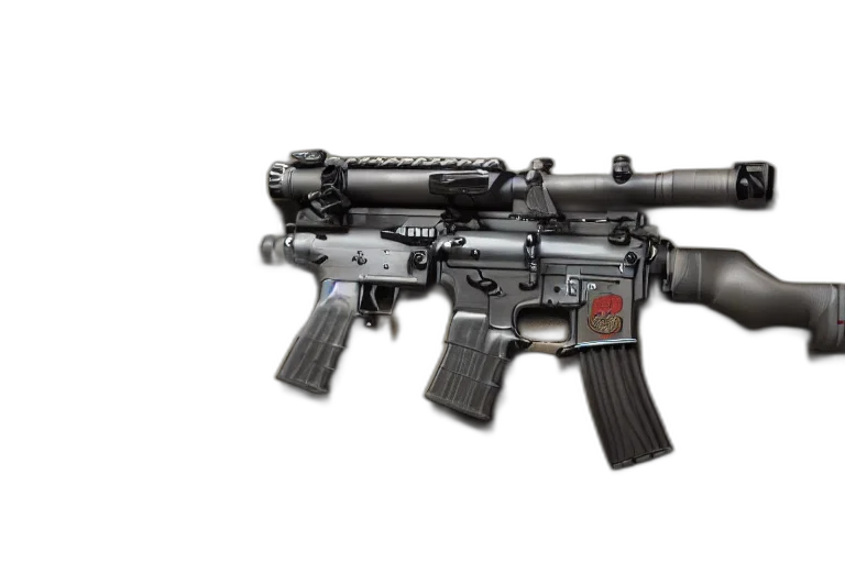 weapon, 3d render, rifle, made transparent PNG cut-out