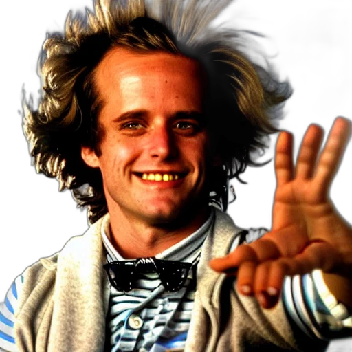 hair, jacket, staff, photorealistic transparent PNG cut-out