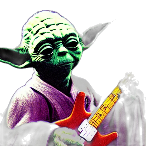 staff, yoda, playin, electric transparent PNG cut-out