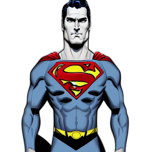 comic book art, cartoon, concept art, superman transparent PNG cut-out