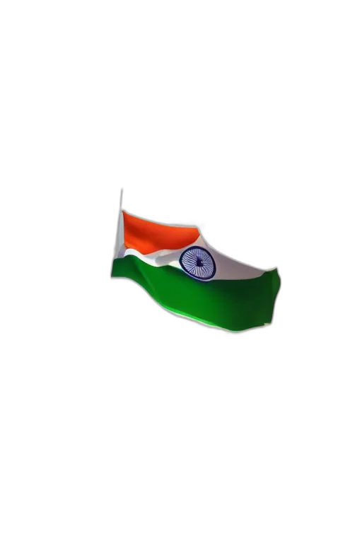 3d render, pixel art, indian, flag transparent PNG cut-out