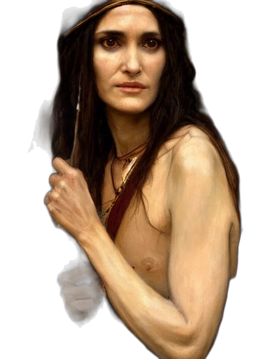 jewelry, face, photorealistic, oil painting transparent PNG cut-out