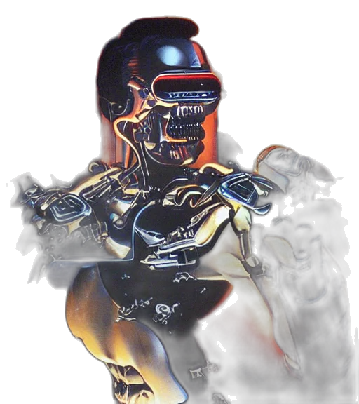 robot, mask, concept art, cyberpunk transparent PNG cut-out