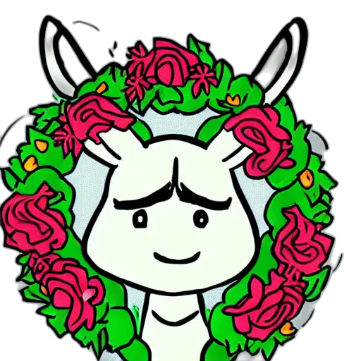 crown, flower, staff, face transparent PNG cut-out