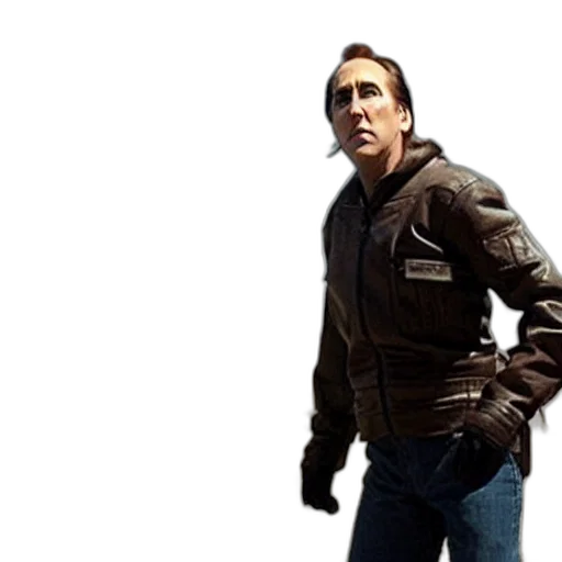 jacket, staff, concept art, 3d render transparent PNG cut-out