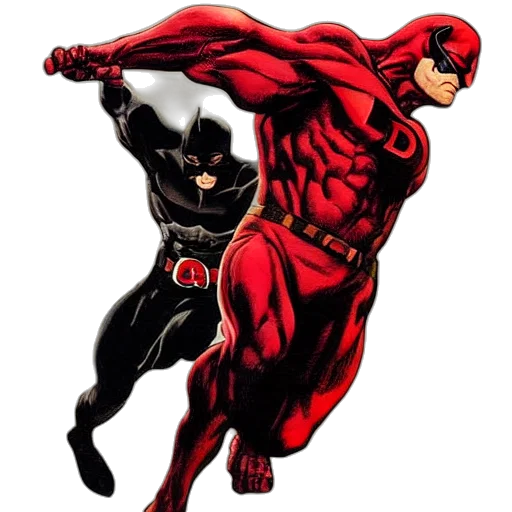 comic book art, concept art, daredevil, standing transparent PNG cut-out