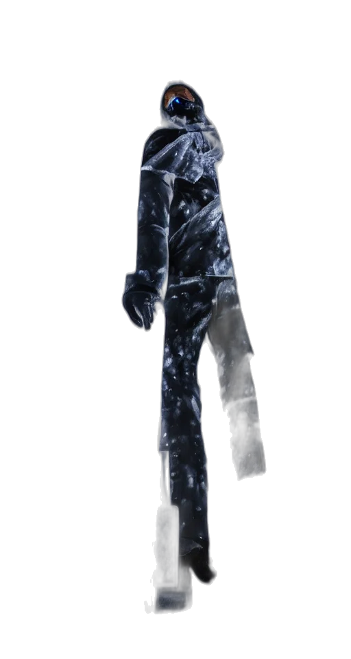 jacket, dress, staff, sword transparent PNG cut-out