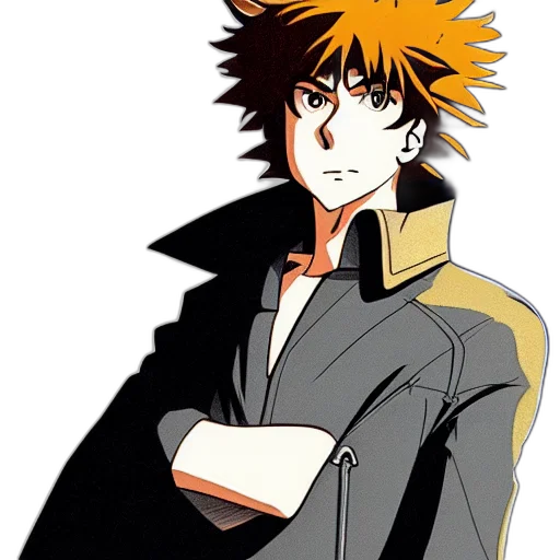 jacket, staff, anime, cartoon transparent PNG cut-out
