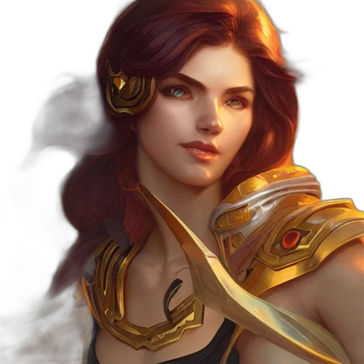 face, sword, staff, fantasy art transparent PNG cut-out
