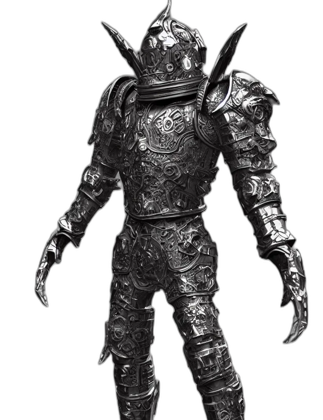 robot, creature, mask, staff transparent PNG cut-out