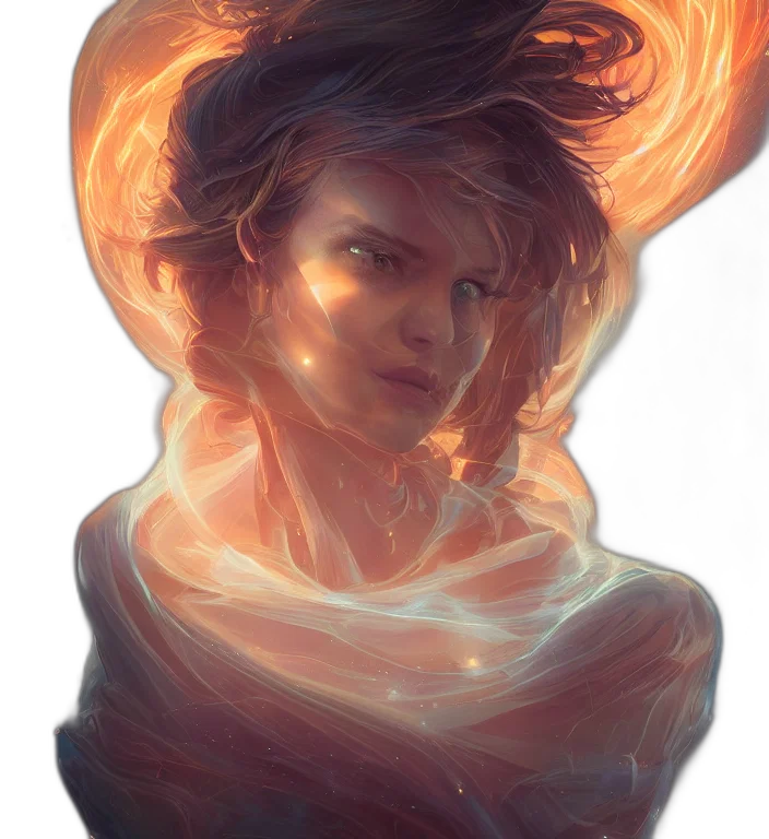 face, hair, mask, dragon transparent PNG cut-out