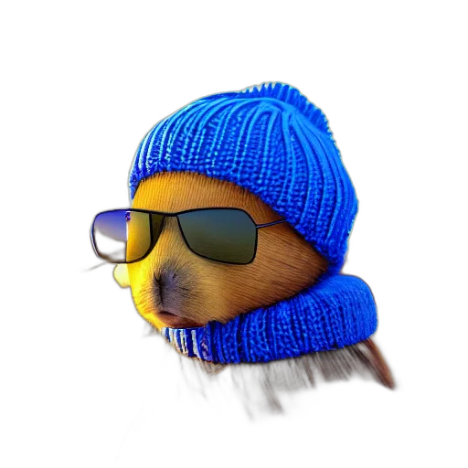 hat, animal, jacket, 3d render transparent PNG cut-out