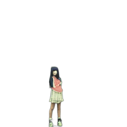 dress, creature, staff, weapon transparent PNG cut-out