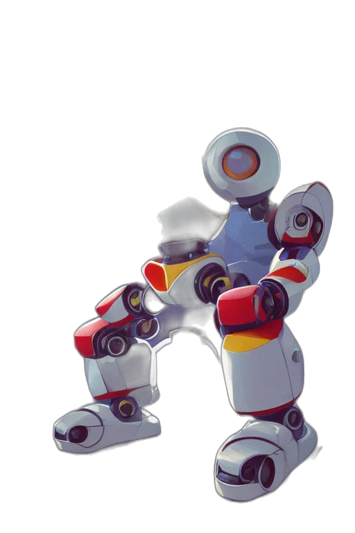 robot, weapon, concept art, 3d render transparent PNG cut-out
