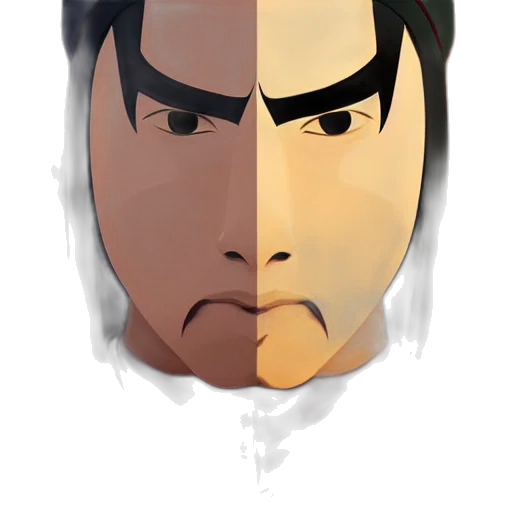 face, mask, cartoon, 3d render transparent PNG cut-out
