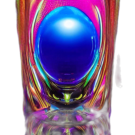 bottle, crown, jewelry, vaporwave transparent PNG cut-out