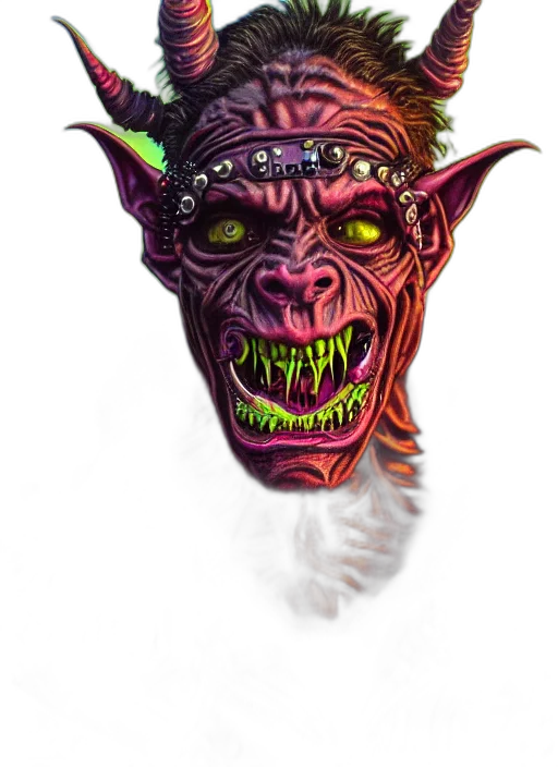 mask, creature, face, staff transparent PNG cut-out