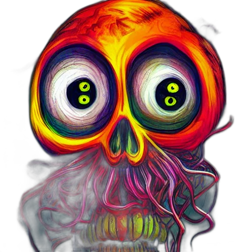 mask, face, creature, watercolor transparent PNG cut-out