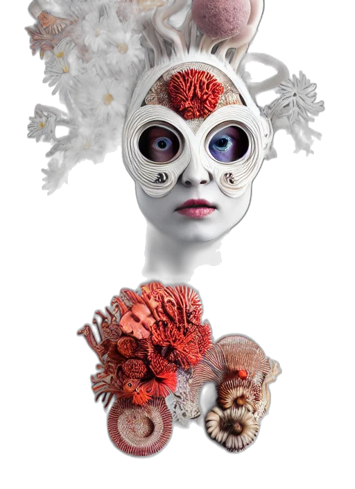 mask, robot, face, creature transparent PNG cut-out
